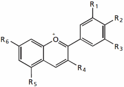 Flavylium backbone